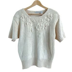 Vintage Liz Claiborne Silk Chunky Knit Sweater Top